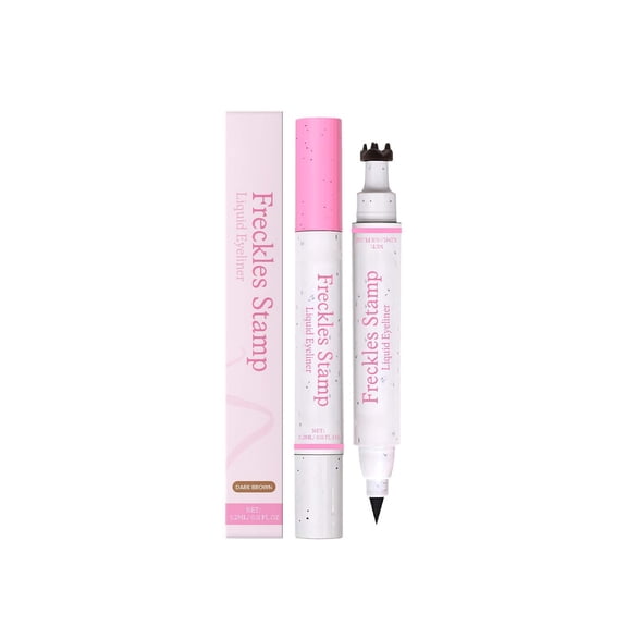 Freckle Pen,Freckle Stamp,3.2ml 2-in-1 Waterproof Eyeliner, Dual-Ended Precision Makeup Tool, Long-Lasting Smudge-Proof for Natural Sunkissed Freckles & Sharp Eye Looks(MulticolorC)