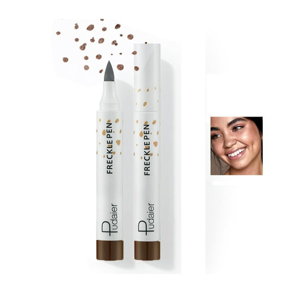 Freckle Pen, Lifelike Freckle Makeup Pen Freckle Color Concealer Pen, Waterproof Long-lasting Soft Dot Spot Professional Faux Freckles Pen for Natural Effortless Sun Kissed Makeup, Dark Brown