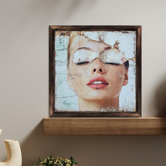 Freckled Face Beauty Wooden Sign Wall Plaque - Vintage Art Decoration, Wall Decoration - Ideal Gift For Home Decoration, Living Room, Bathroom, Bedroom, Garden, Dining, Bar, Cafe, Festival Party De