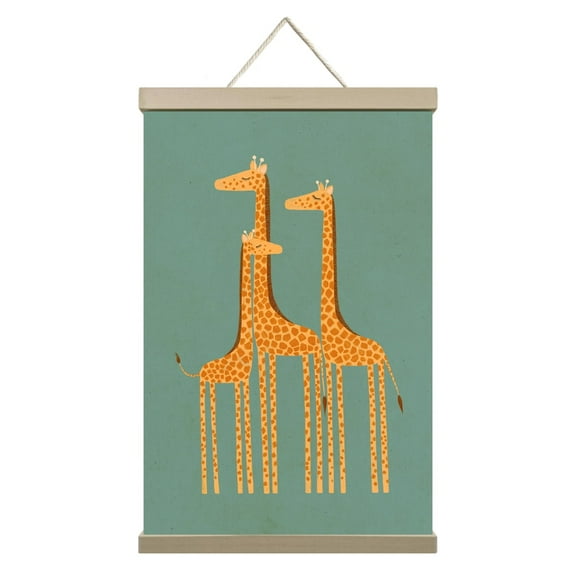 Freckled Face Giraffes Wall Art Decor - Canvas Print for Kids' Room, Safari Theme, Modern Home Decor Style