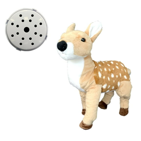 Freckles the Fawn 16 inch Plush Toy with Recorder, Soft Stuffed Animal for Kids 3 Years and Up