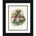 thumbnail image 1 of Fred Achert 12x14 Black Ornate Wood Framed Double Matted Museum Art Print Titled: A Garden Party (1895), 1 of 5