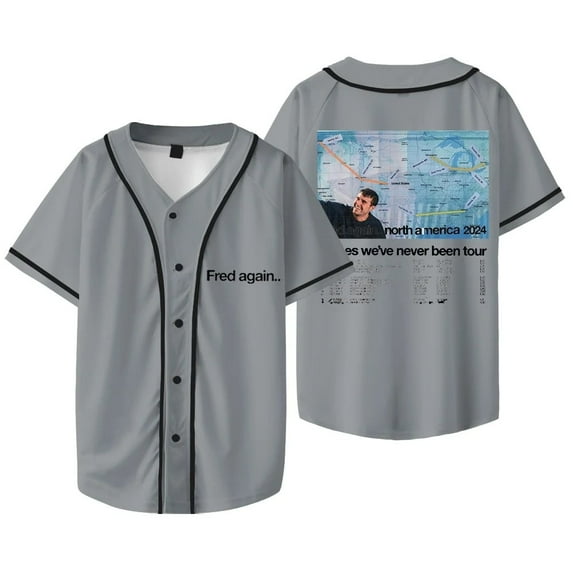 Fred Again Merch Baseball Jacket Men's And Women's Fashionable Short Sleeved T-shirt