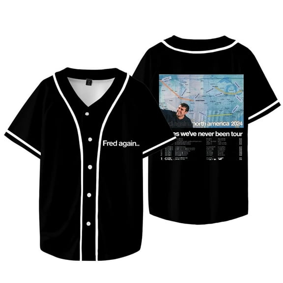 Fred Again Merch Baseball Jacket Men's And Women's Fashionable Short Sleeved T-shirt
