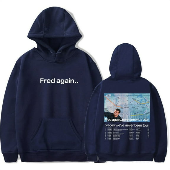 Fred Again Places We've Never Been Tour 2024 Hoodie Casual Longsleeve Hip Hop Sweatshirt