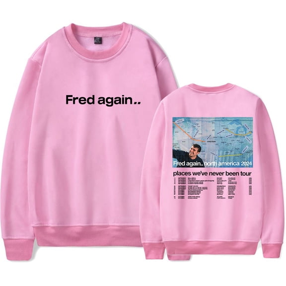 Fred Again Places We've Never Been Tour 2024 Sweatshirt Hip Hop Crewneck Fashion Tops