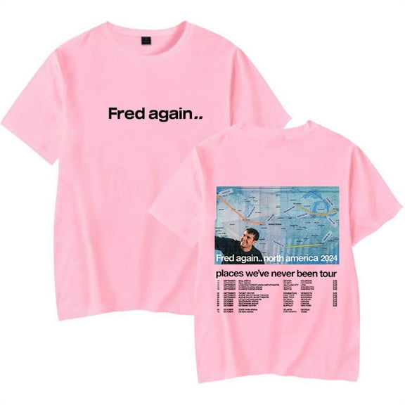 Fred Again Places We've Never Been Tour 2024 T-shirt Men Women Streetwear Short Sleeve