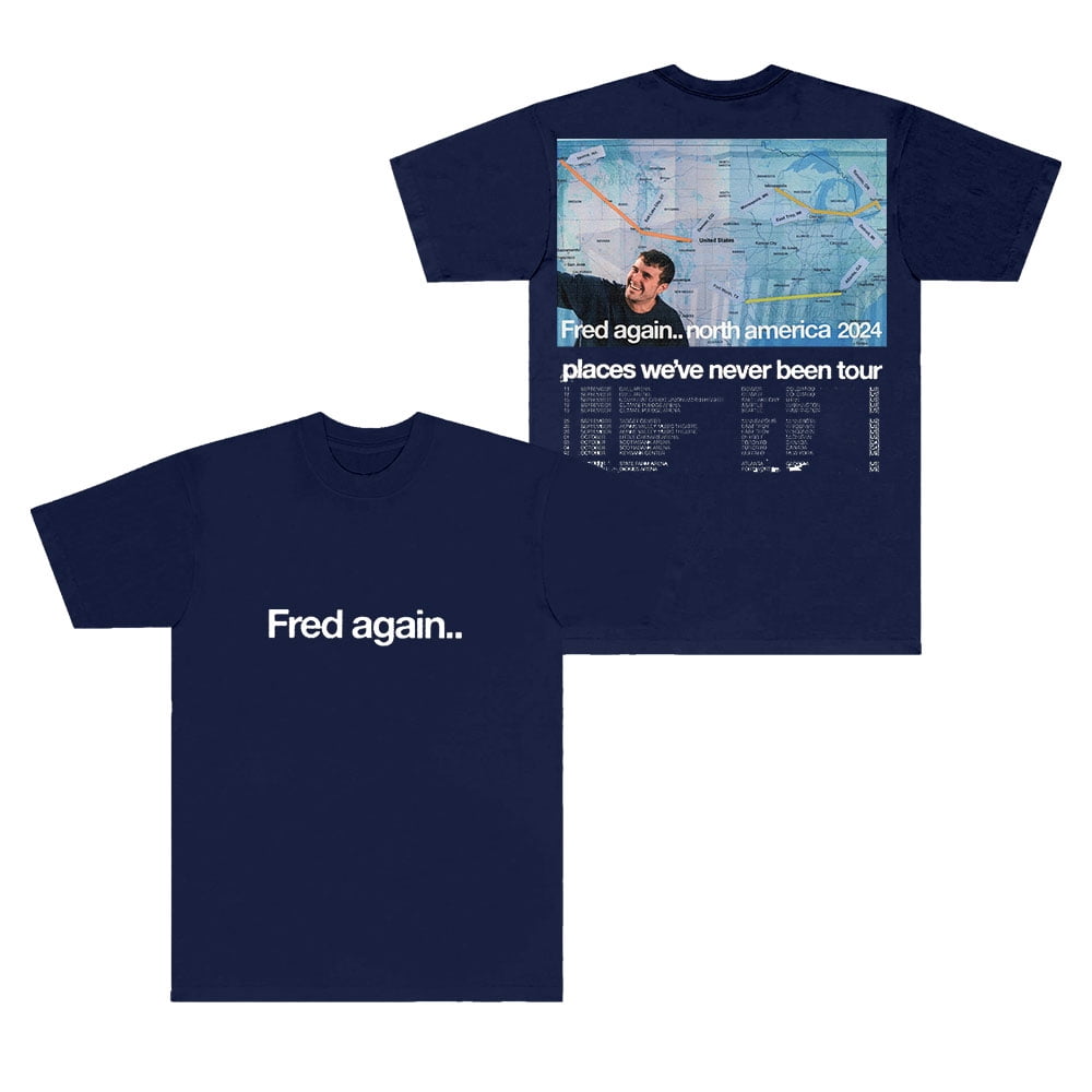 Fred Again Places We ve Never Been Tour Merch T-Shirts New Logo 