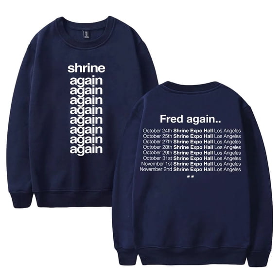Fred Again Shrine Again Merch 2024 Tour Crewneck Long Sleeve Streetwear Women Men Sweatshirt Hip Hop Clothes