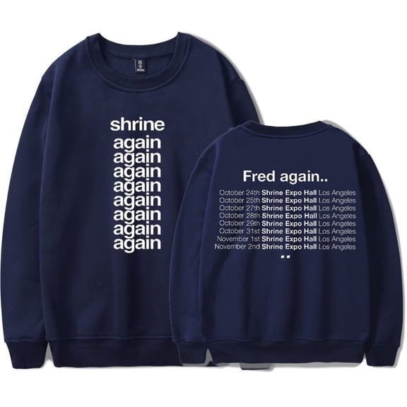 Fred Again Shrine Again Sweatshirt Unisex Crewneck Fashion Pullover Hip Hop Clothes