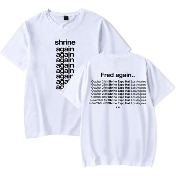 Fred Again Shrine Again T-Shirt Harajuku Crewneck Streetwear Tee Men Women Short Sleeve