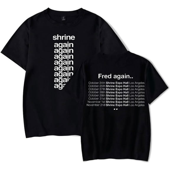Fred Again Shrine Again T-Shirt Harajuku Crewneck Streetwear Tee Men Women Short Sleeve