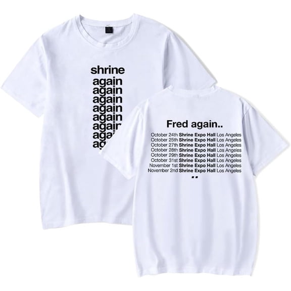 Fred Again Shrine Again T-Shirt Harajuku Crewneck Streetwear Tee Men Women Short Sleeve