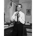 thumbnail image 1 of Fred Astaire Fixing Neck Tie in Black and White Photo Print (8 x 10), 1 of 1