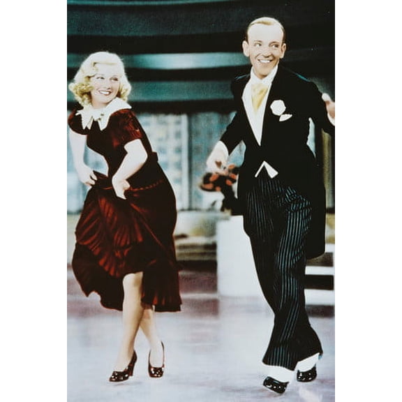 Fred Astaire & Ginger Rogers classic dancing scene Swing Time 1936 24X36 Poster