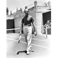 thumbnail image 1 of Fred Astaire Holding Tennis Racket in Black and White Photo Print (24 x 30), 1 of 1