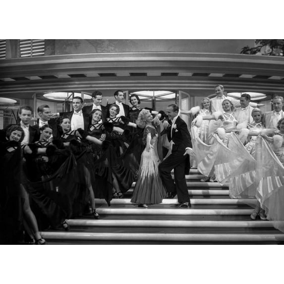 Fred Astaire and Ginger Rogers Dancing on Stairs Photo Print (8 x 10)