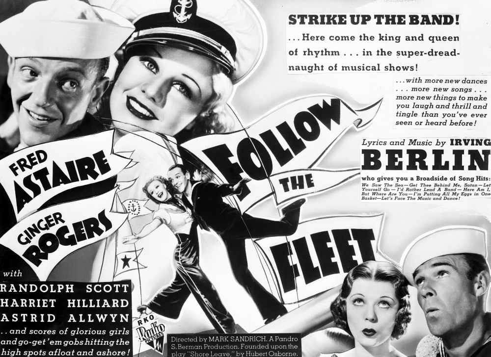 Fred Astaire and Ginger Rogers Follow the Fleet Film Poster Photo Print