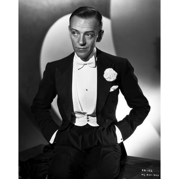 Fred Astaire in Tuxedo with Hands on Pocket Black and White Photo Print (24 x 30)