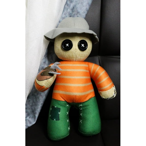 Fred Freddy Krueger Pinheadz Monster Villain With Voodoo Stitches Plush Toy Doll