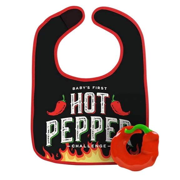Fred Friends Dressed to Spill Hot Pepper Bib and Teether Set