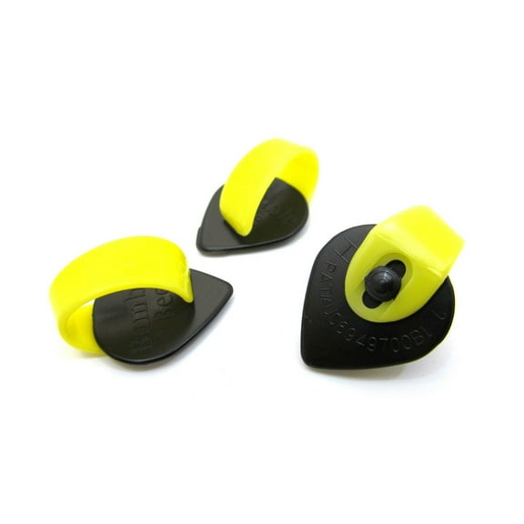 Fred Kelly Bumblebee Thumb Picks 3 Pack Jazz Teardrop Large Size Medium