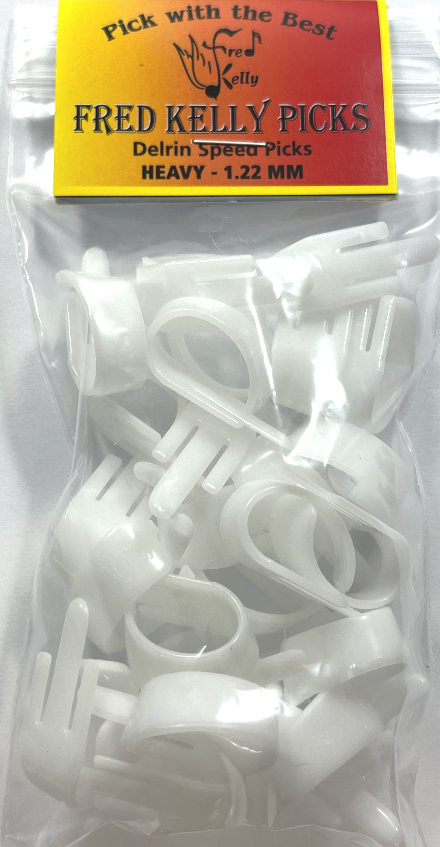 Fred Kelly Thumb Picks  Speed Picks  Left Handed  24 Pack  Delrin  Heavy