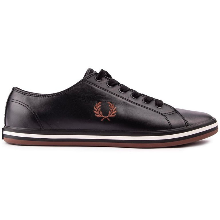 Fred perry kingston leather black clearance