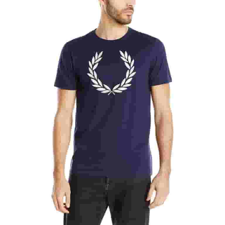 FRED PERRY★Textured Laurel Wreath T-シャツ Fred Perry Men Textured Laurel Wreath Crewneck T-Shirt