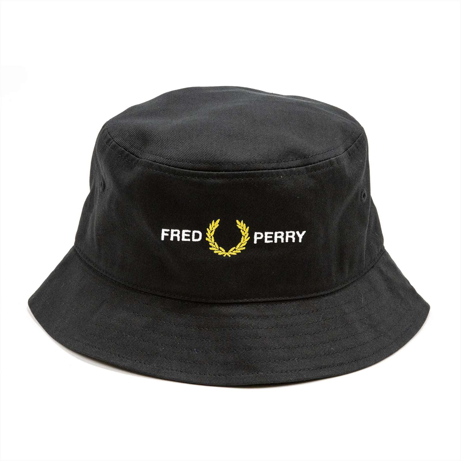 Buy Fred Perry Men's Black Graphic Bucket Hat at Ubuy Kuwait