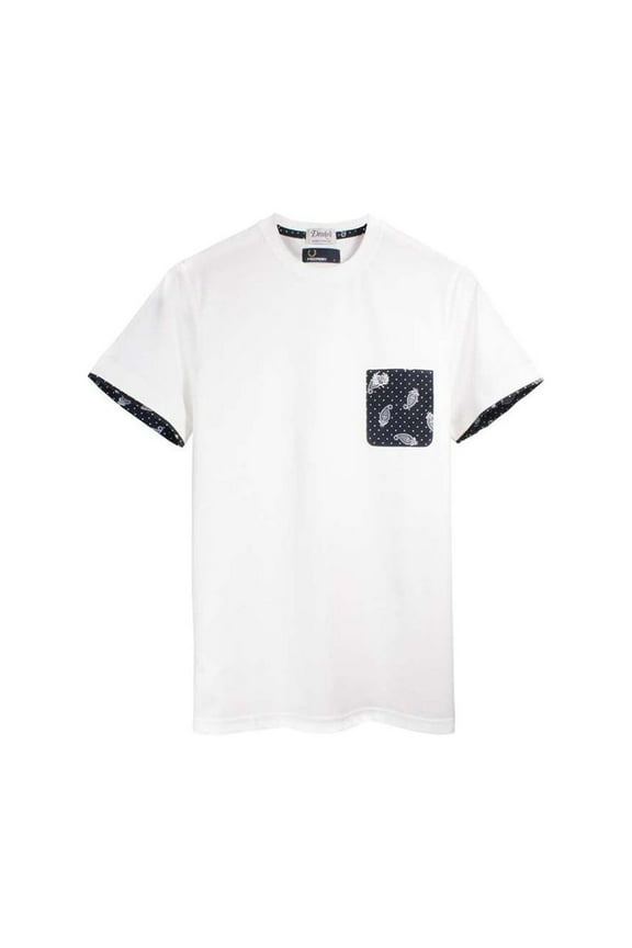 Men's Handkerchief Pocket T-shirt, Snow White,XS - US