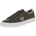 thumbnail image 1 of Fred Perry Men's Kendrick Tipped Cuff Canvas Shoes, Forest Night \ White,9 M US, 1 of 3