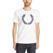 Fred Perry Men's Laurel Print T-shirt, White,XL - US