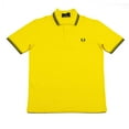 thumbnail image 1 of Fred Perry Men's Twin Tipped Polo Shirt, Cyber Yellow,S - US, 1 of 4