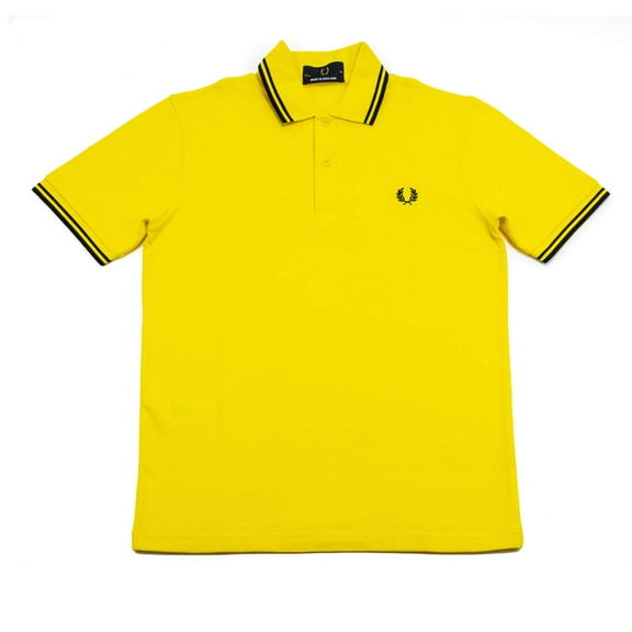 Fred Perry Men's Twin Tipped Polo Shirt, Cyber Yellow,S - US