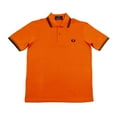 thumbnail image 1 of Fred Perry Men's Twin Tipped Polo Shirt, Lipstick Red,S - US, 1 of 4