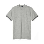 Fred Perry Men's Zip Collar Polo Shirt, Steel,S - US