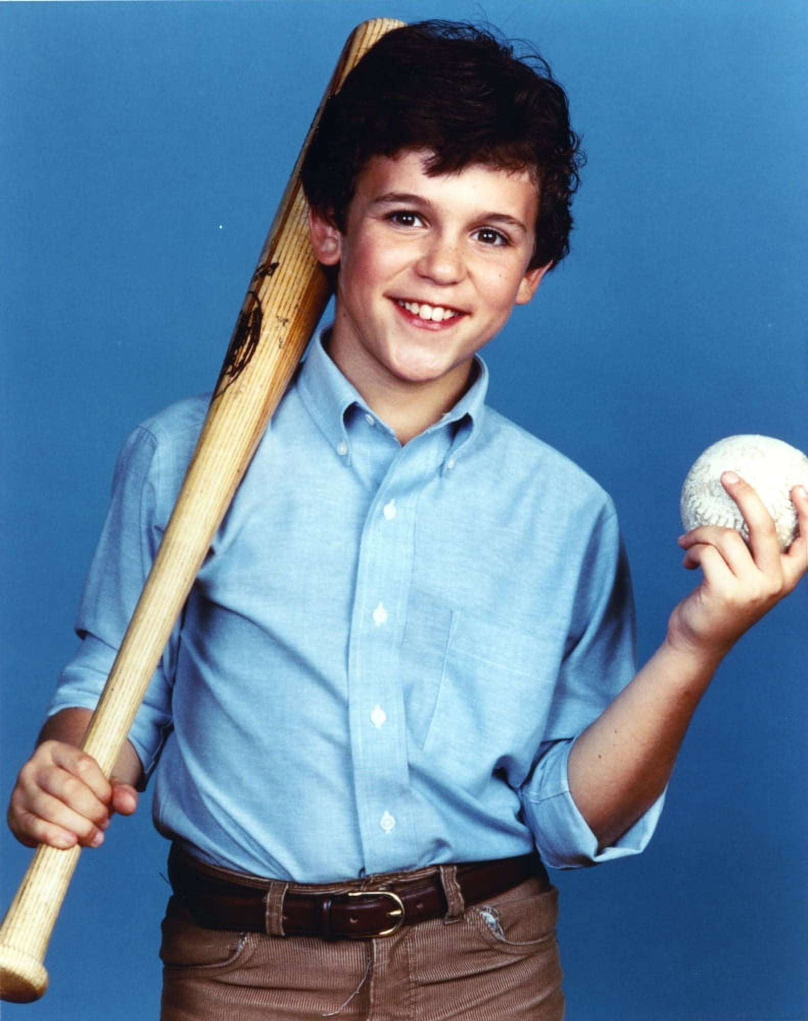 Fred Savage in Jeans and Blue Long Sleeve Portrait Photo Print (24 x 30