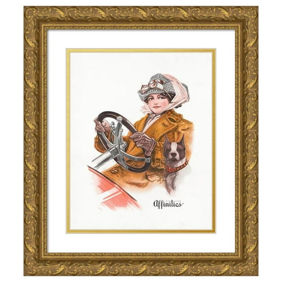 Fred Tolman 15x18 Gold Ornate Wood Frame and Double Matted Museum Art Print Titled - Affinities (1911)