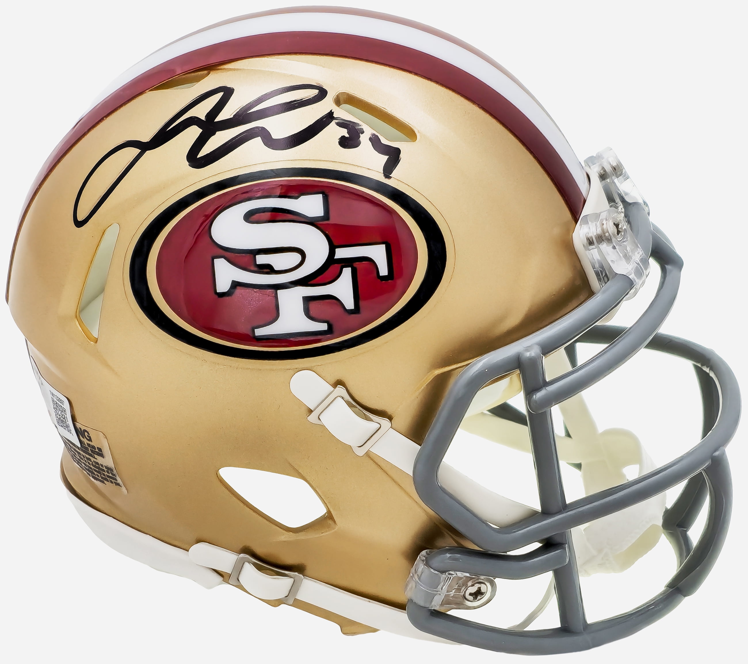 Fred Warner Autographed San Francisco 49ers Gold Speed Mini Helmet Beckett BAS Witness 223761