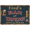 thumbnail image 1 of Fred's Green Bar & Tavern Rustic Sign Decor 8x12 208120047152, 1 of 1