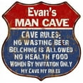 thumbnail image 1 of Fred's Man Cave Rules Sign Shield Metal Gift 211110023060, 1 of 1