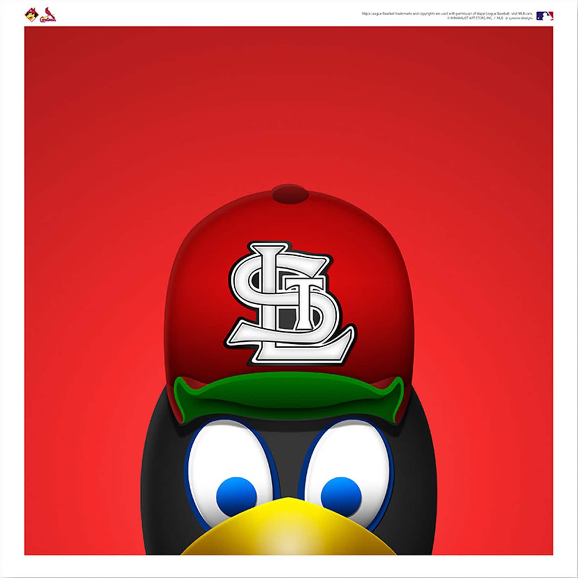 Fredbird St. Louis Cardinals 12'' X 12'' Minimalist Mascot Poster Print ...