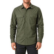Fredd Marshall Mens Long Sleeve Cotton Cargo Work Shirt with Chest Pockets, Button Down Utility Shirt