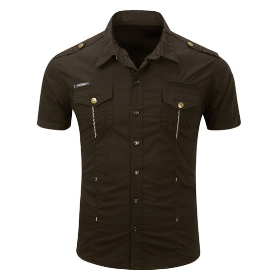 Fredd Marshall Men's Short Sleeve Military Tactical Shirts