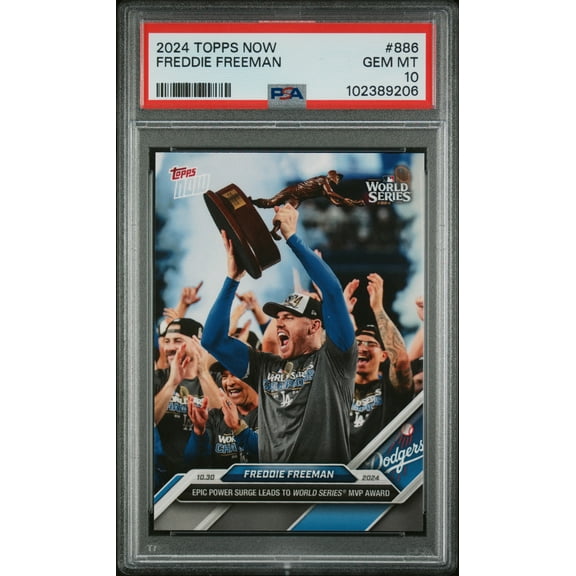 Freddie Freeman 2024 Topps Now World Series MVP Baseball Card #886 Graded PSA 10