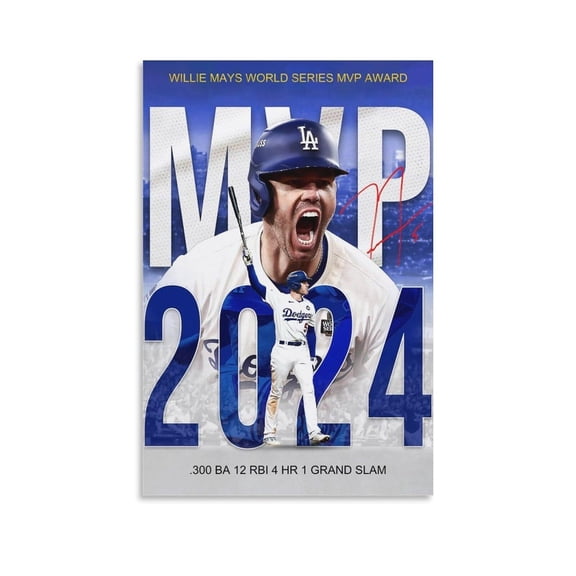 Freddie Freeman American Baseball Players Sports Celebrity Canvas Wall Art Posters For Room Aesthetic And Decor 12 Poster For Bedroom Bathroom Living Room Office Kitchen Decor