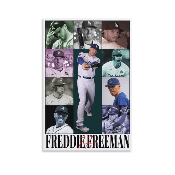 Freddie Freeman American Baseball Players Sports Celebrity Canvas Wall Art Posters For Room Aesthetic And Decor 20 Poster For Bedroom Bathroom Living Room Office Kitchen Decor