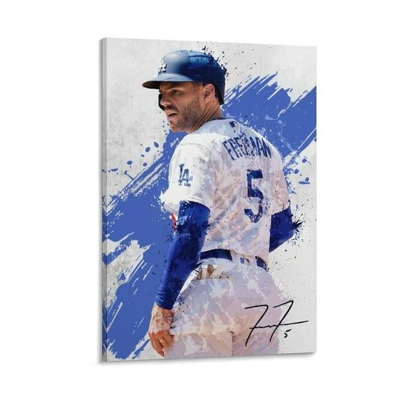 Freddie Freeman American Baseball Players Sports Celebrity Canvas Wall Art Posters For Room Aesthetic And Decor 21 Poster For Bedroom Bathroom Living Room Office Kitchen Decor