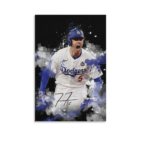 Freddie Freeman American Baseball Players Sports Celebrity Canvas Wall Art Posters For Room Aesthetic And Decor 25 Poster For Bedroom Bathroom Living Room Office Kitchen Decor